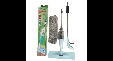 Benson Vloerwisser met spray - blauw - mop - dweil - microvezel - draaibare kop