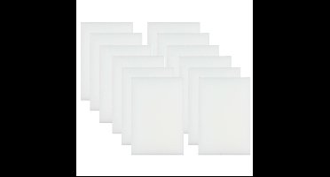 Benson Wonderspons - 12x stuks - wit - 12 cm - melamine - schoonmaken met water