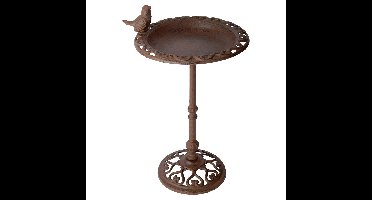 Best for Birds Vogelbad/voederschaal - op hoge voet - gietijzer - 38 x 22 cm