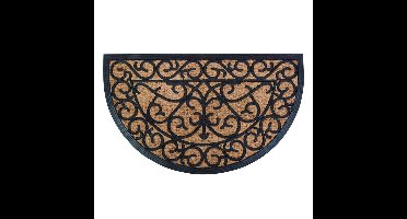 Best for Boots Deurmat - 2x - halfrond - kokos en rubber - 75 x 45 cm