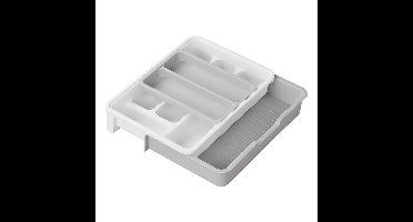 Bestekbak - 6 of 7 Vakken - Verstelbaar 23.5 tot B40 x L31,5 x H6 cm - Wit/grijs