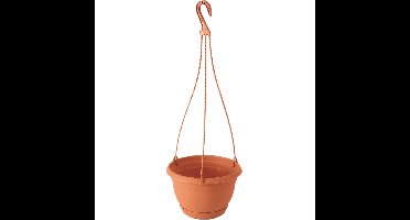 Bloempot/plantenpot Agro - hangend - met opvangschaal - 24 x 15 cm - hangplant