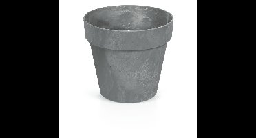 Bloempot/plantenpot - betonlook - grijs - kunststof - Dia 20 cm