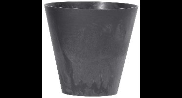 Bloempot/plantenpot voor buiten - kunststof - antraciet - D25 x H23 cm - 7 liter