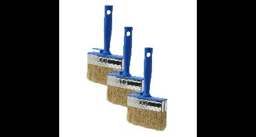 Blokkwast van 12 x 3 cm - 3x - schilderen - verfspullen - dikke kwasten - kunststof