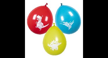 Boland 6x dino ballonnen - ca. 25 cm - Feestversiering en decoraties