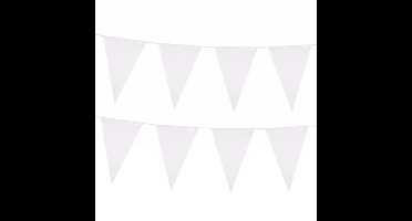 Boland Bruiloft Vlaggenlijn XXL - 2x - wit - 10 meter - feestdecoratie