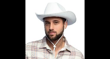 Boland Cowboyhoed Rodeo - wit - vilt - Maat 59 - volwassenen - carnaval