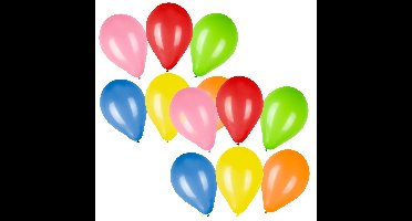Boland - Set 100x Ballonnen - diverse kleuren - Knoopballon - ca. 23 cm