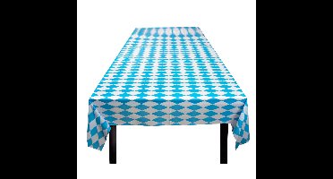 Boland Tafelkleed Oktoberfest - 130 x 180 cm - blauw/wit - beieren thema
