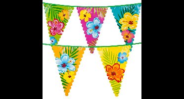 Boland vlaggenlijn - 2x - 600 cm - kunststof - tropisch thema - hawaii