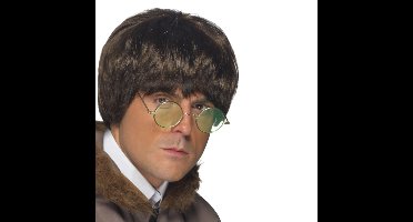 Britse Gallagher Oasis zanger pruik - bruin haar - heren - carnaval - verkleedpruik