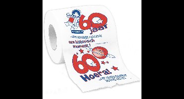 Cadeau toiletpapier/wc-papier rol 60 jaar - 60e verjaardag - Verjaardagscadeau