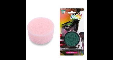 Carnaval schmink - Groen - met kwast en sponsje - Gezicht/lichaam - 12 ml - kind/volwassenen