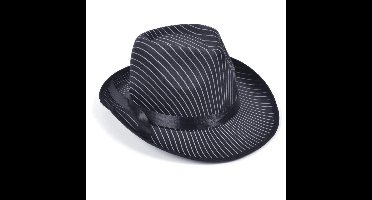 Carnaval verkleed hoed voor een Maffia/gangster - zwart - polyester - heren/dames