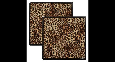 Carnaval verkleed panter zakdoek - bandana/sjaaltje - 2x53cm - katoen - foute/panter party