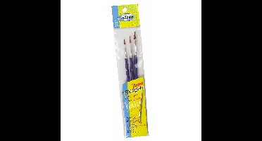 Centrum Penselen - set van 3x stuks - schilderen - kwasten - hobby - schoolspullen