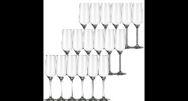 Champagneglazen/flutes Carre - 24x stuks - 220 ml - Champagne drinken - Champagneglazen van glas