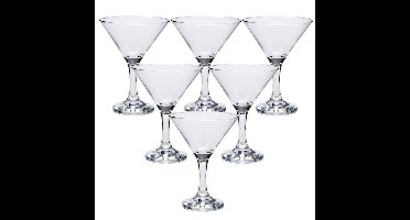 Cocktail/martini glazen - Set van 18x stuks - transparant - 190 ml