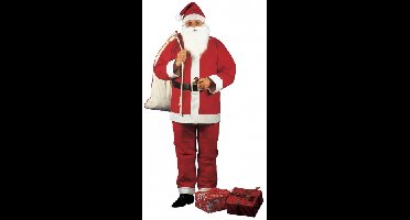 Compleet Kerstman kostuum - voor heren - one size M/L - katoen - kerstmannenpak