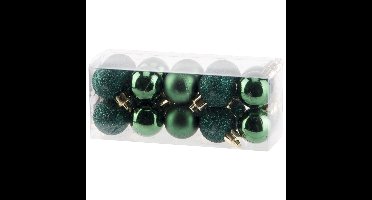 Cosy & Trendy Kerstballen - 20 st - kunststof - donkergroen