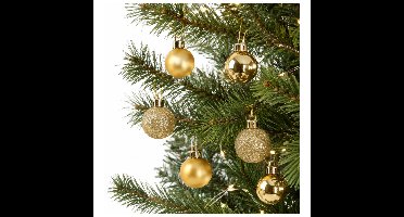 Cosy & Trendy Kerstballen - 20x stuks - goud - 3 cm - kunststof