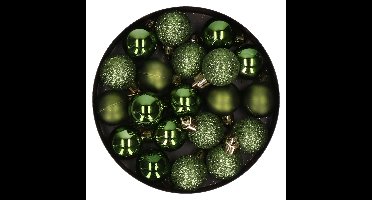Cosy & Trendy Kerstballen - 60x - klein - appelgroen - 3 cm