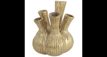Countryfield Bloemenvaas Moyo - tulpenvaas - goud - L24 x B24 x H27 cm - interieur - decoratie