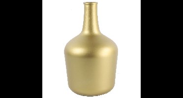 Countryfield Vaas - mat goud - glas - XL fles vorm - D25 x H42 cm