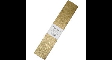 Crepe papier platte vellen - metallic goud - 250 x 50 cm - Knutselen met papier - Knutselspullen