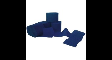 Crepe papier rol - 5x - navy blauw - 200 x 5 cm - brandvertragend