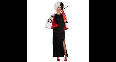 Cruel lady verkleedkleding kostuum voor dames - Jurk - met stola