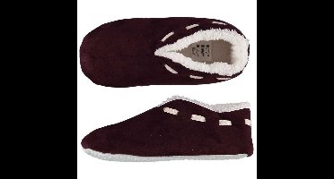 Dames Spaanse sloffen/pantoffels - wijn rood - maat 37/38