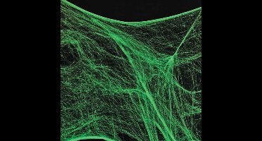 Decoratie spinnenweb/spinrag - 3x - 100 gram - glow in the dark - Halloween/horror versiering