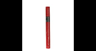 Decoratie stof/tafelloper - rood - pailletten - 38,5 x 200 cm