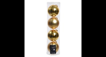 Decoris kerstballen - 12x st - goud - D10 cm - glas - kerstversiering
