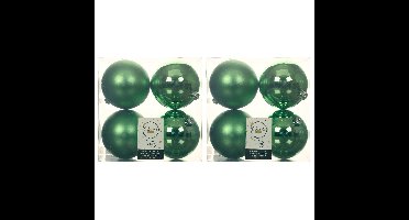 Decoris Kerstballen - 12x st - groen - D10 cm - kunststof - kerstversiering
