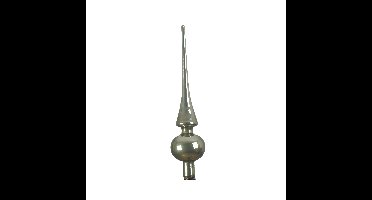 Decoris Kerstboom piek - mos groen - glas - glans - 26 cm - kerstpiek - kerstversiering