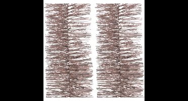 Decoris kerstslinger - 4x - lichtroze - 270 x 7 cm - Guirlande folie lametta - kerstboomversiering