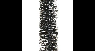 Decoris kerstslinger - zwart - 270 x 7 cm - folie/tinsel - lametta