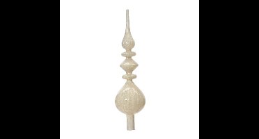 Decoris piek - cr?me wit - glas - 35 cm - kerstboomversiering - kerstversiering