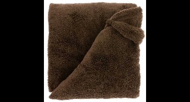 Deken/plaid Justin - bruin - polyester - 150 x 200 cm