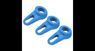Deltafix Block it Deurwig - 3x - blauw - TPE kunststof - 12 x 3,8 cm - deurstopper