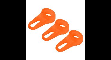 Deltafix Block it Deurwig - 3x - oranje - TPE kunststof - 12 x 3,8 cm - deurstopper