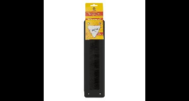 Deltafix Brievenbusborstel - zwart - 34 x 8,3 cm - tochtafsluiter