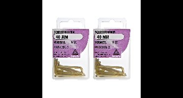 Deltafix Schroefduimen - 18x - vermessingd metaal - 40 mm - ijzerwaren