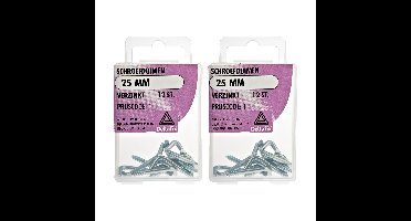 Deltafix Schroefduimen - 24x - verzinkt metaal - 25 mm - ijzerwaren