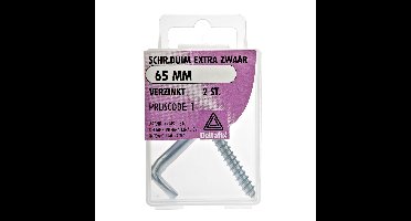 Deltafix Schroefduimen - 2x - verzinkt metaal - 65 mm - ijzerwaren