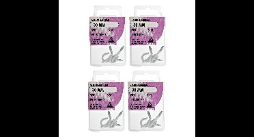 Deltafix Schroefhaken - 20x - verzinkt metaal - wit - 30 mm - ijzerwaren