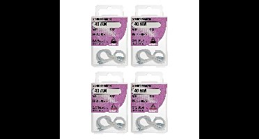 Deltafix Schroefhaken - 20x - verzinkt metaal - wit - 40 mm - ijzerwaren